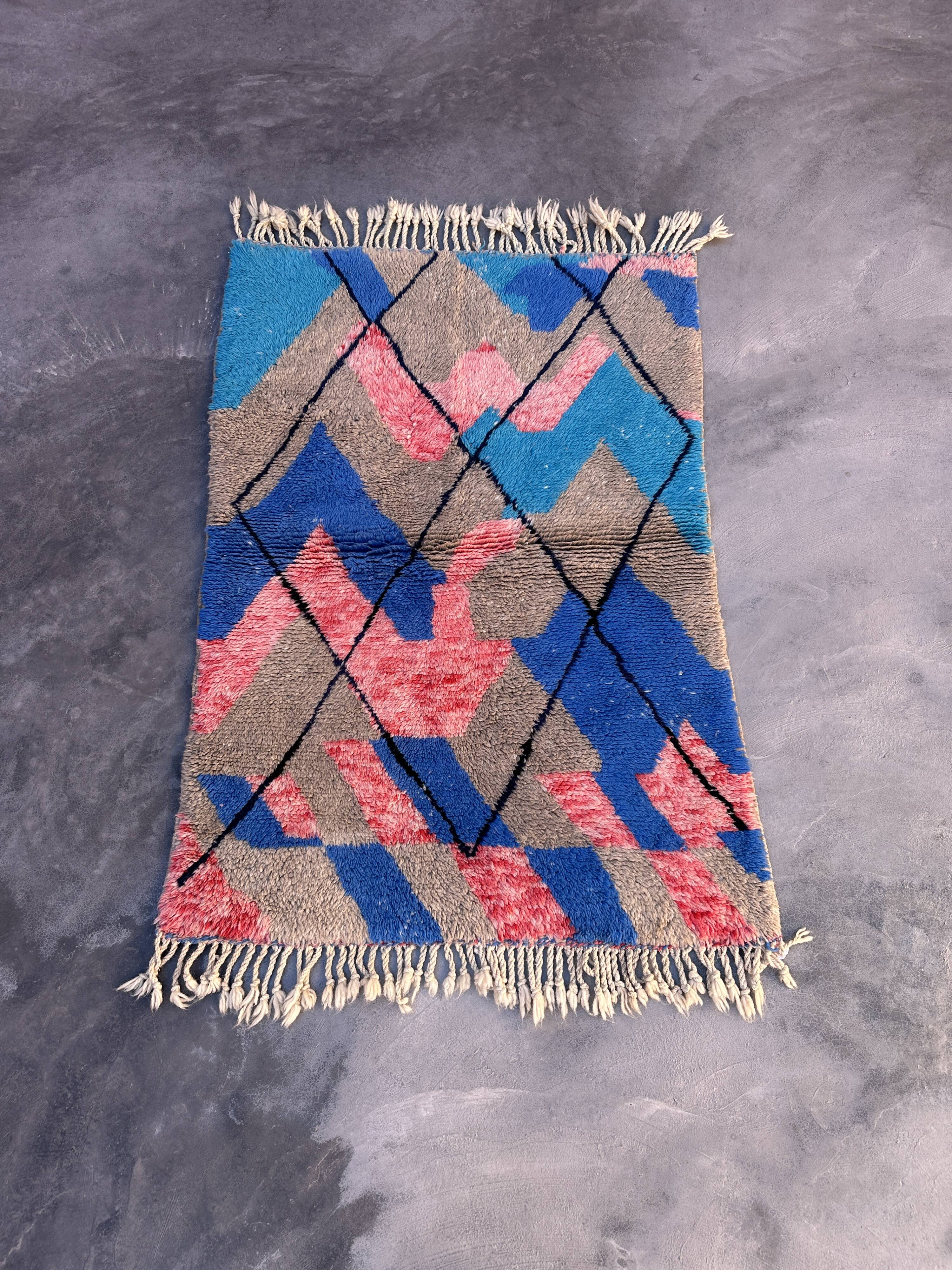 Colorful Beni M'Rirt Berber rug - 150 x 106 cm
