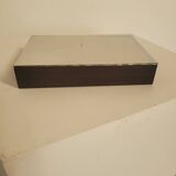 Box in silver-plated metal and macassar ebony