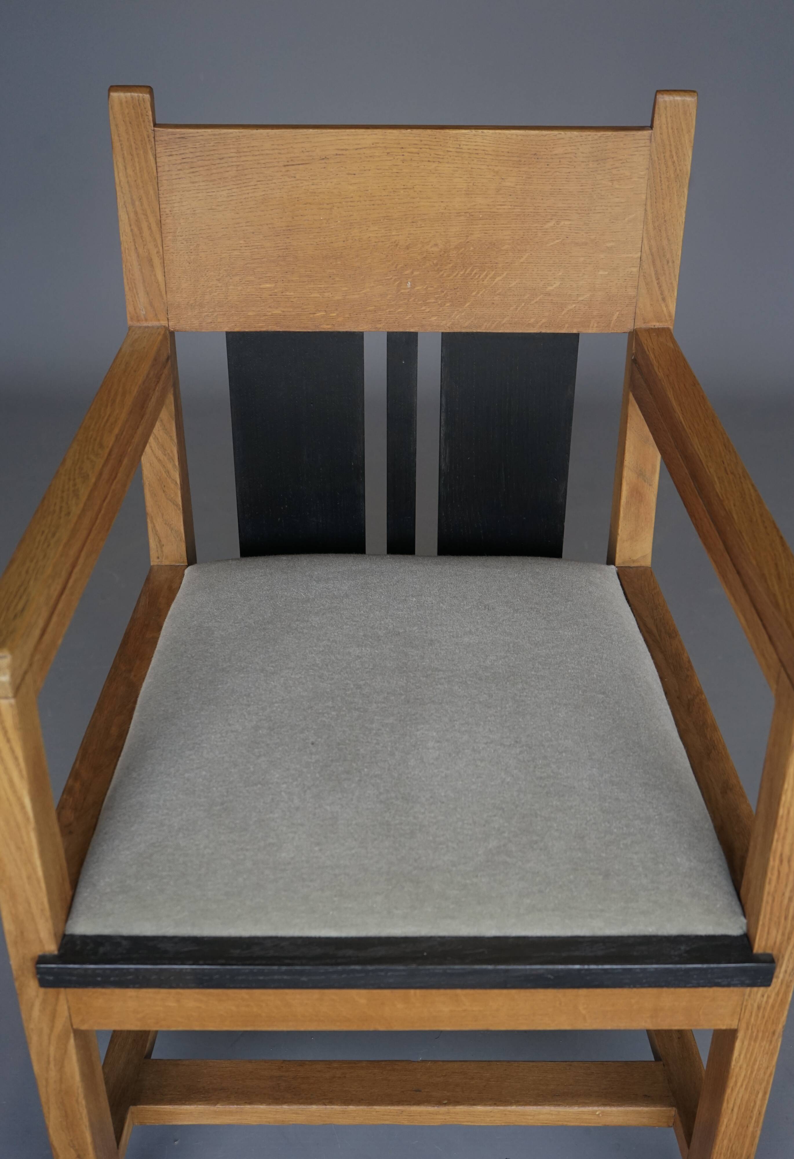 Oak Dutch Art Deco Armchair by Cor Alons for Winterkamp & van Putten