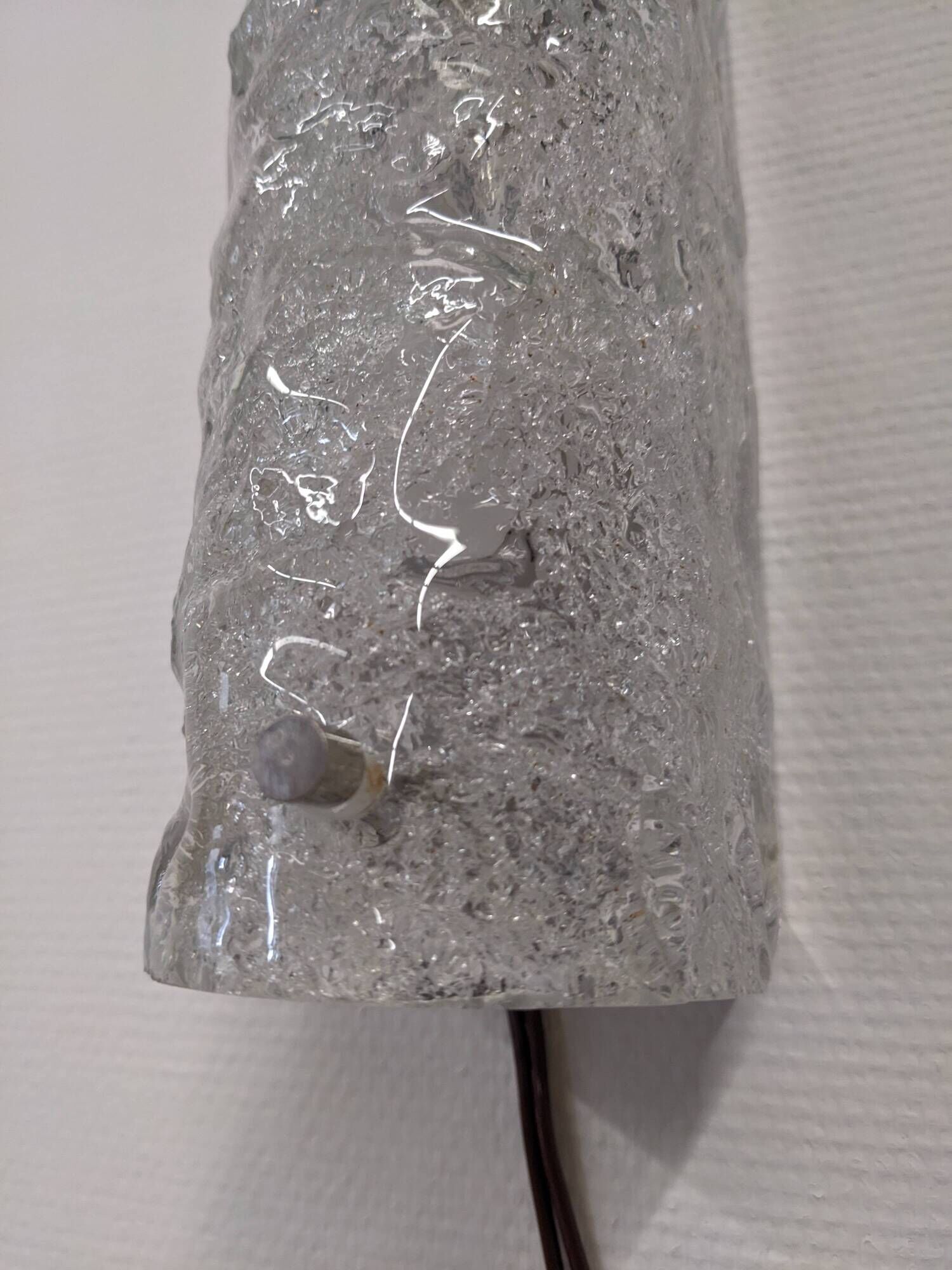 XL Murano glass wall lamp by Hillebrand Leuchten, Germany circa 1960