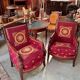 Pair of Empire period armchairs in mahogany