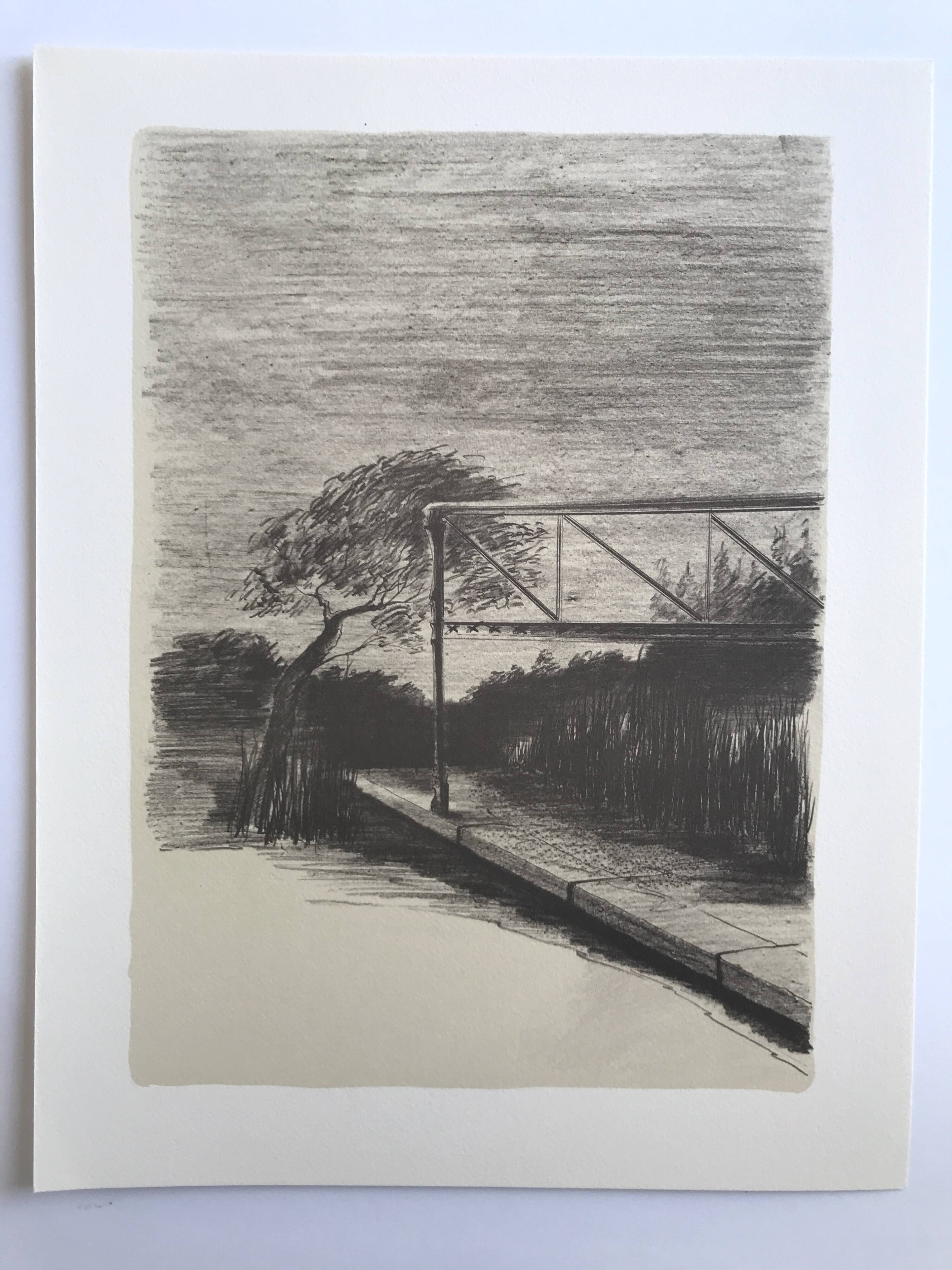 Set of 4 original lithographs by Pierre Skira, 1978. Water