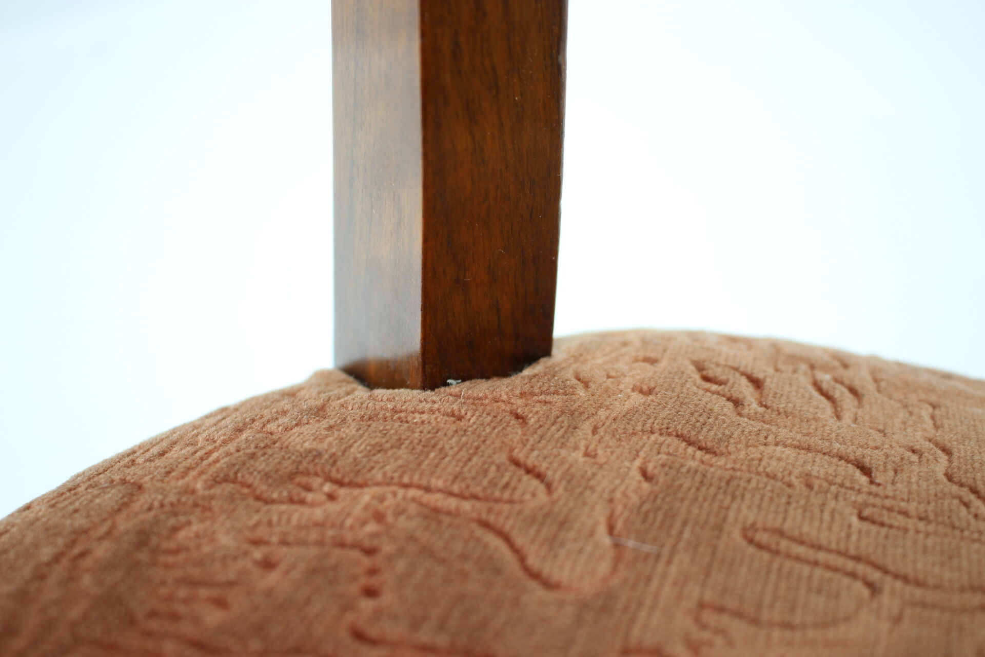 1930s art deco dining chairs in walnut, czechoslovakia