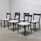 Rare set of 6 'S11' dining chairs by Alfred Hendrickx for Belform, 1950s