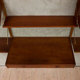 Hansen and Guldborg teak wall unit with a desk