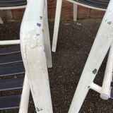 Set of 8 vintage terrace garden chairs 1970