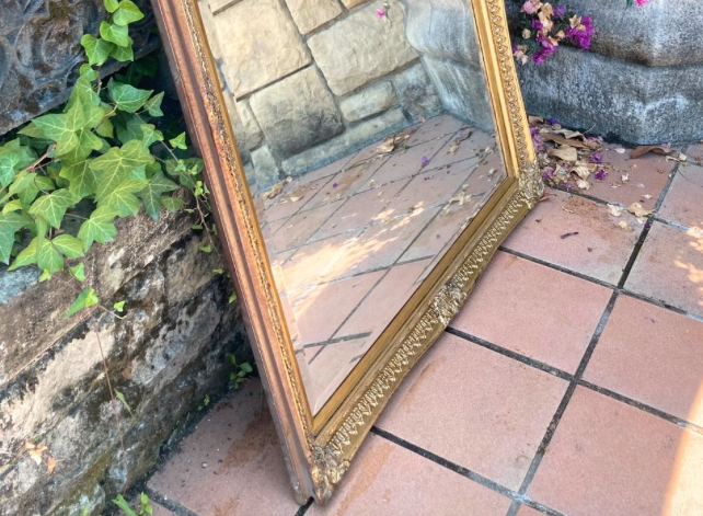 Golden mirror, beveled