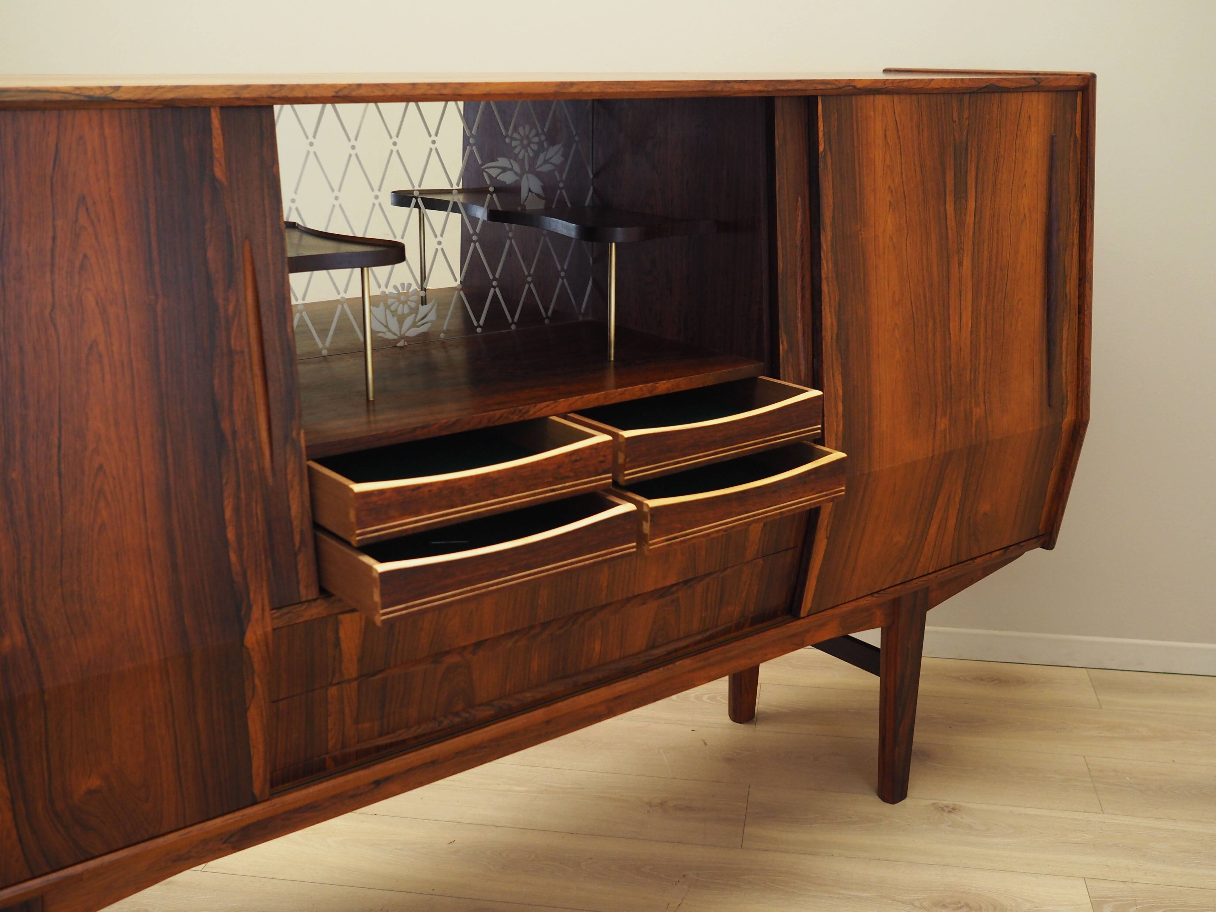 Rosewood highboard, Danish design, 1970s, production: Denmark