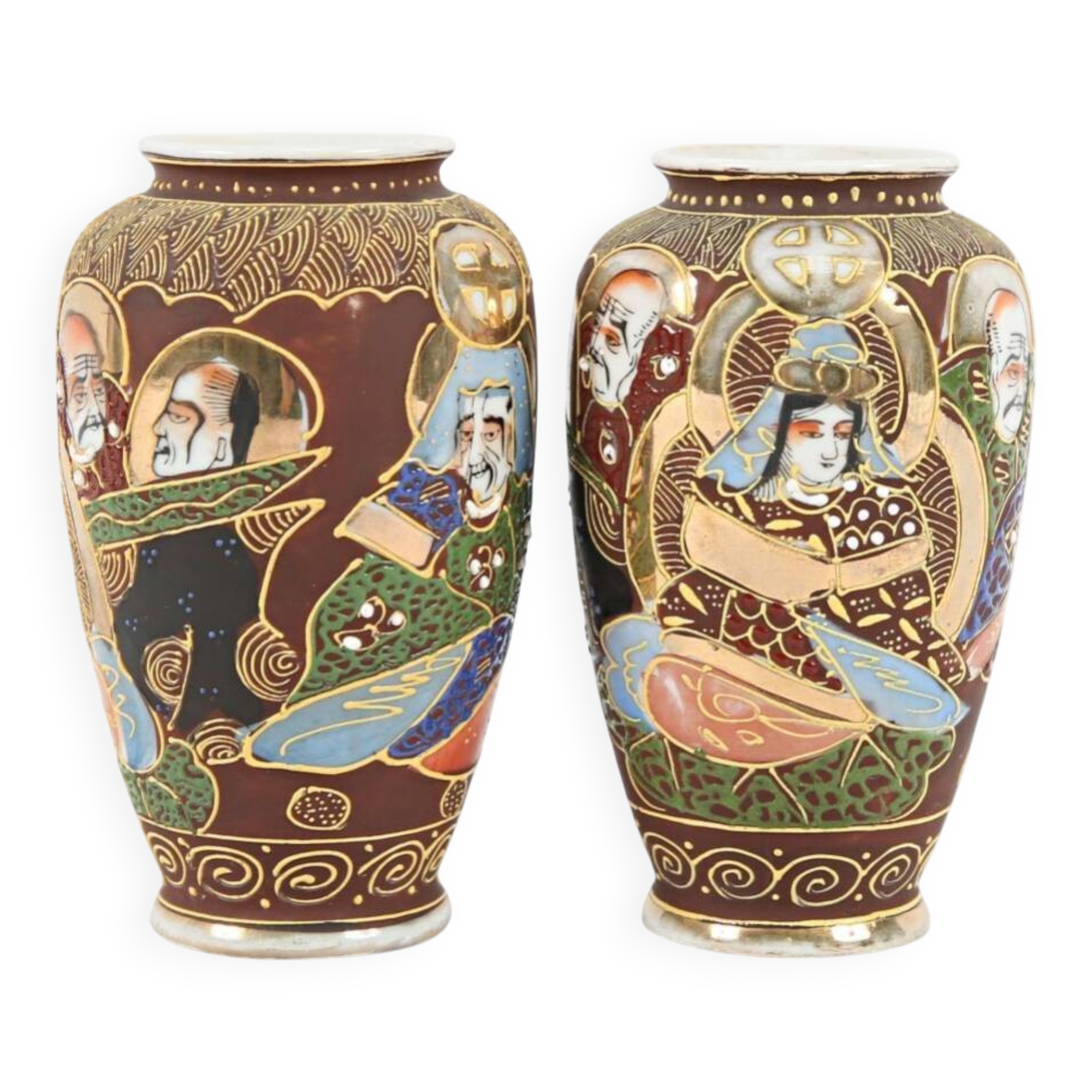 Pair of Satsuma vases