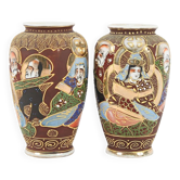 Pair of Satsuma vases