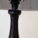 Art deco wooden lamp 1930 and couture lampshade