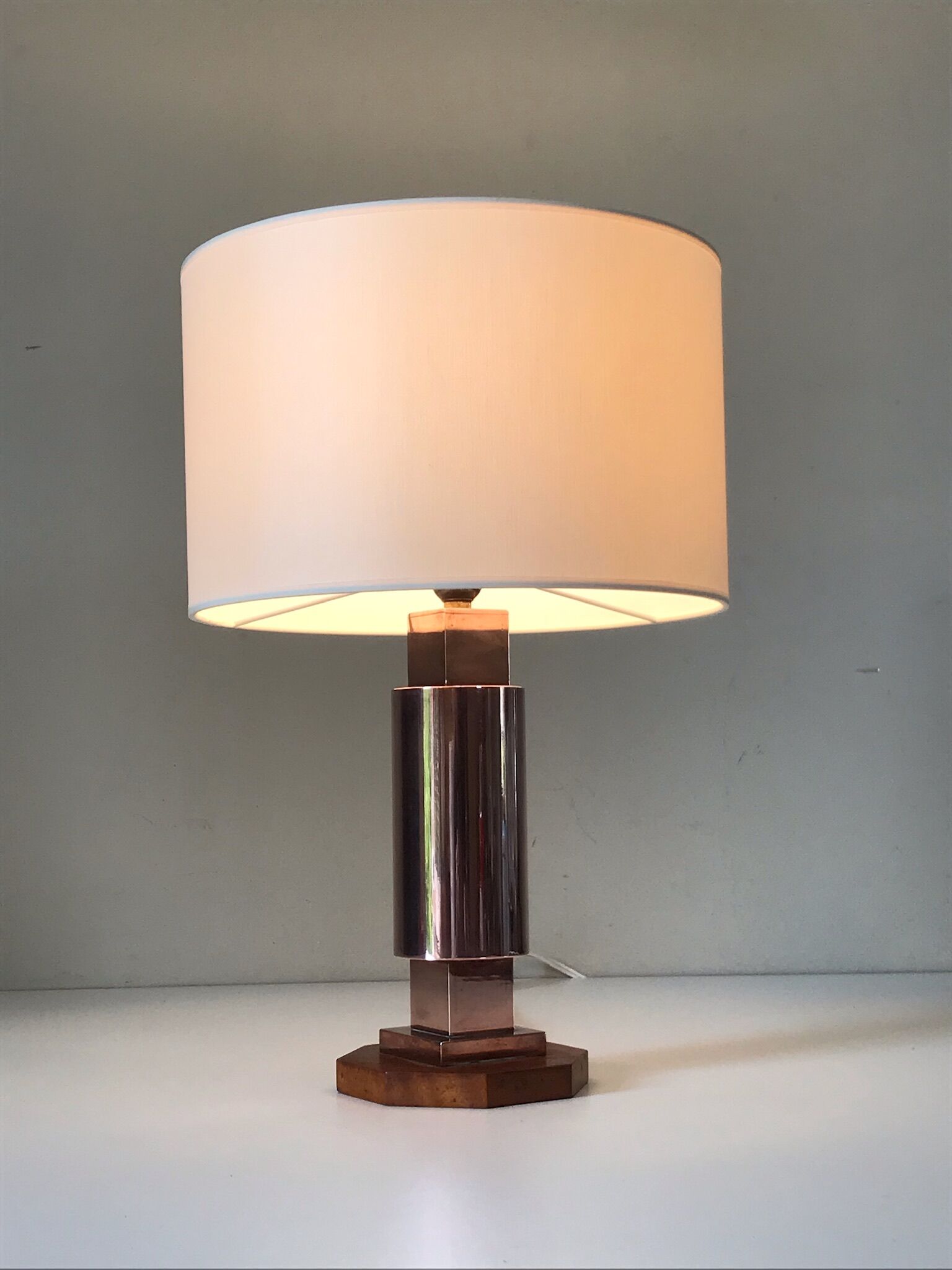Copper lamp bauhaus design 1940