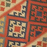 Multicolour Geometric Tribal Handwoven Stair & Hallway Runner Rug 308x87cm