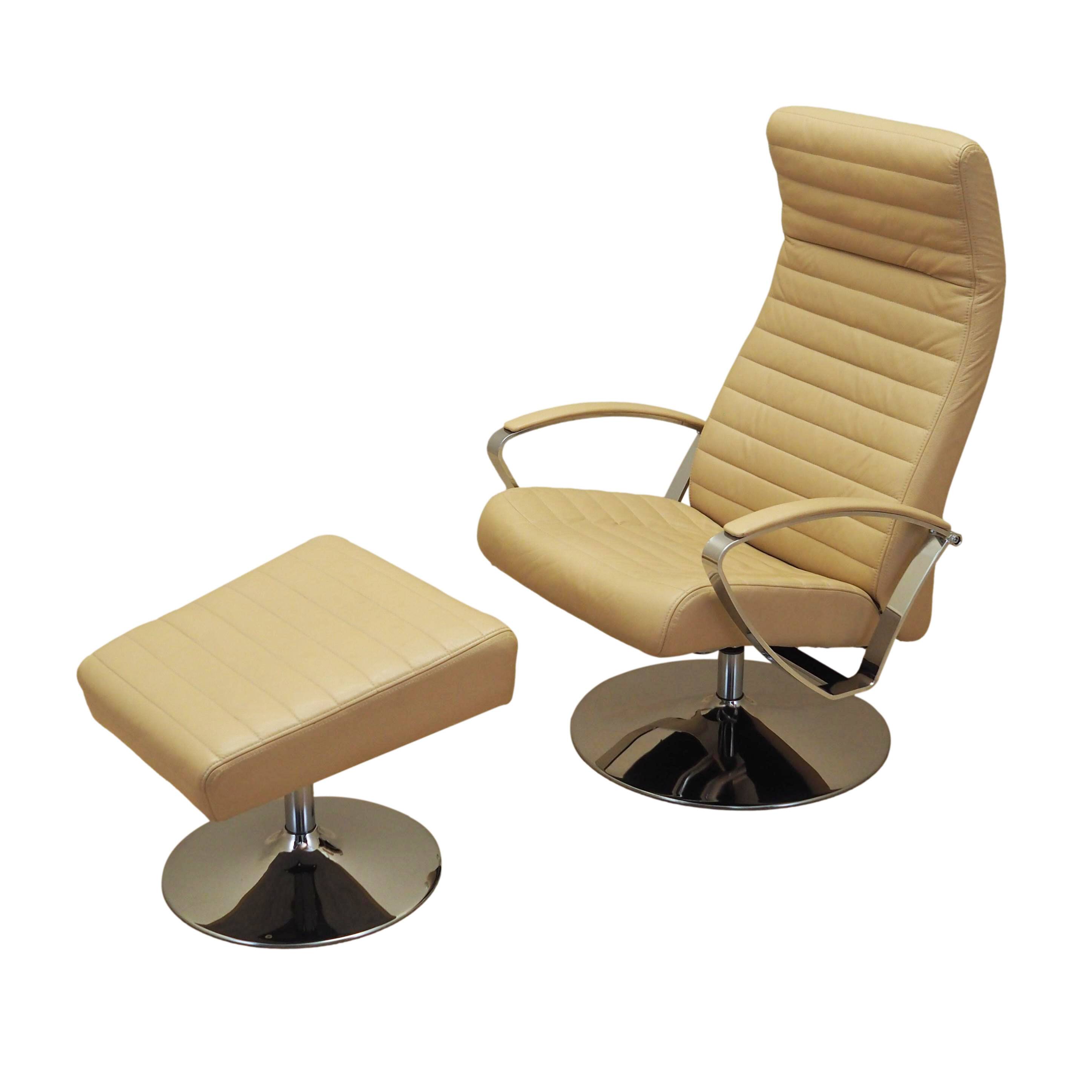 Lounge armchair and footstool set, Danish design, 1970s, manufacture: BoCon