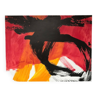 Composition. original lithograph signed by roswitha doérig.