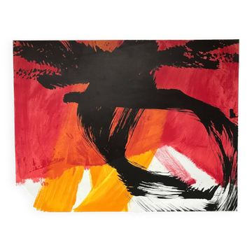 Composition. original lithograph signed by roswitha doérig.