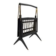 Mid-century Modern brass magazine rack, Ico e Luisa Parisi  Italy 1950