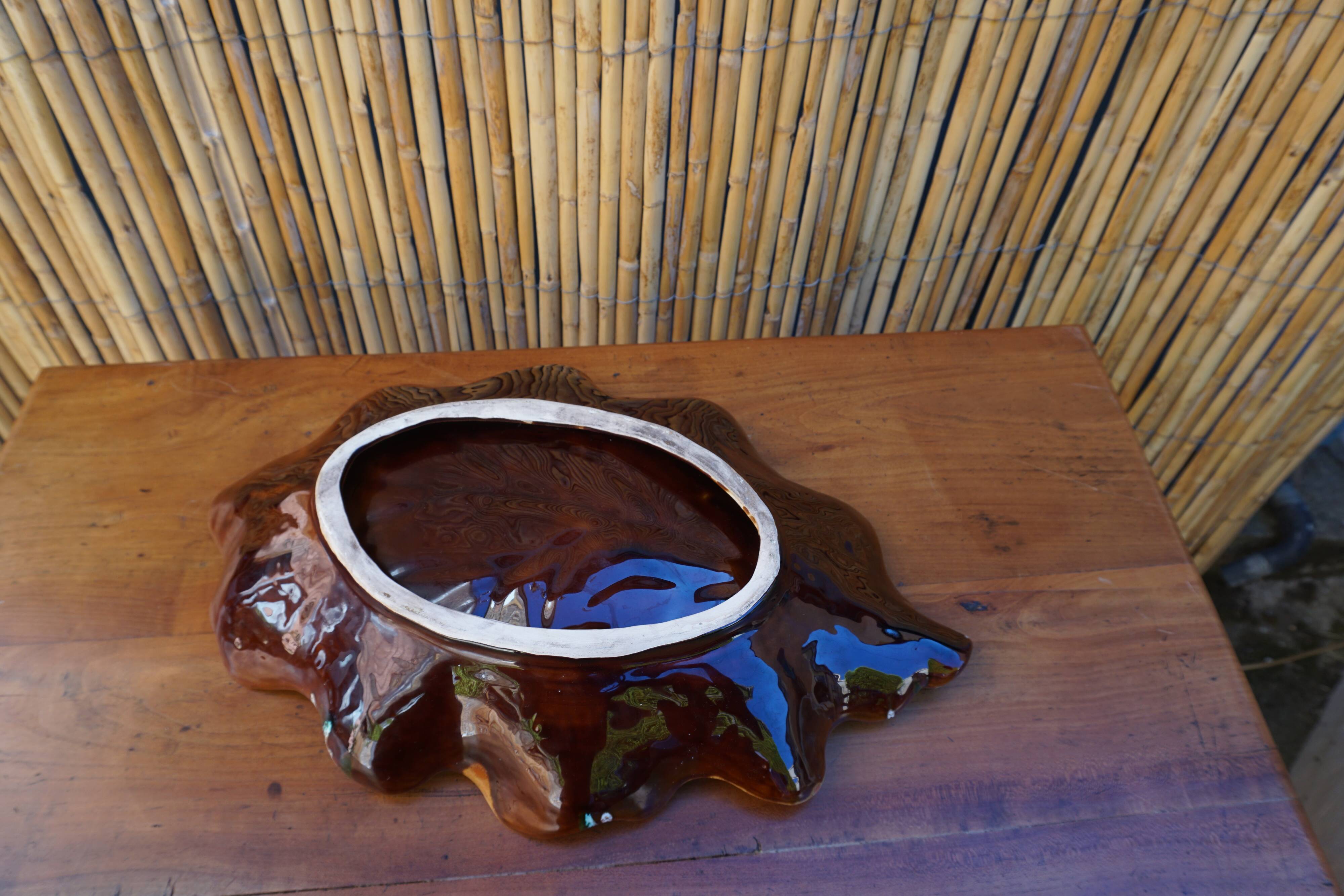 Vintage orange Vallauris dish