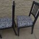 4 Louis XVI style chairs in black aged effect, Completely revamped