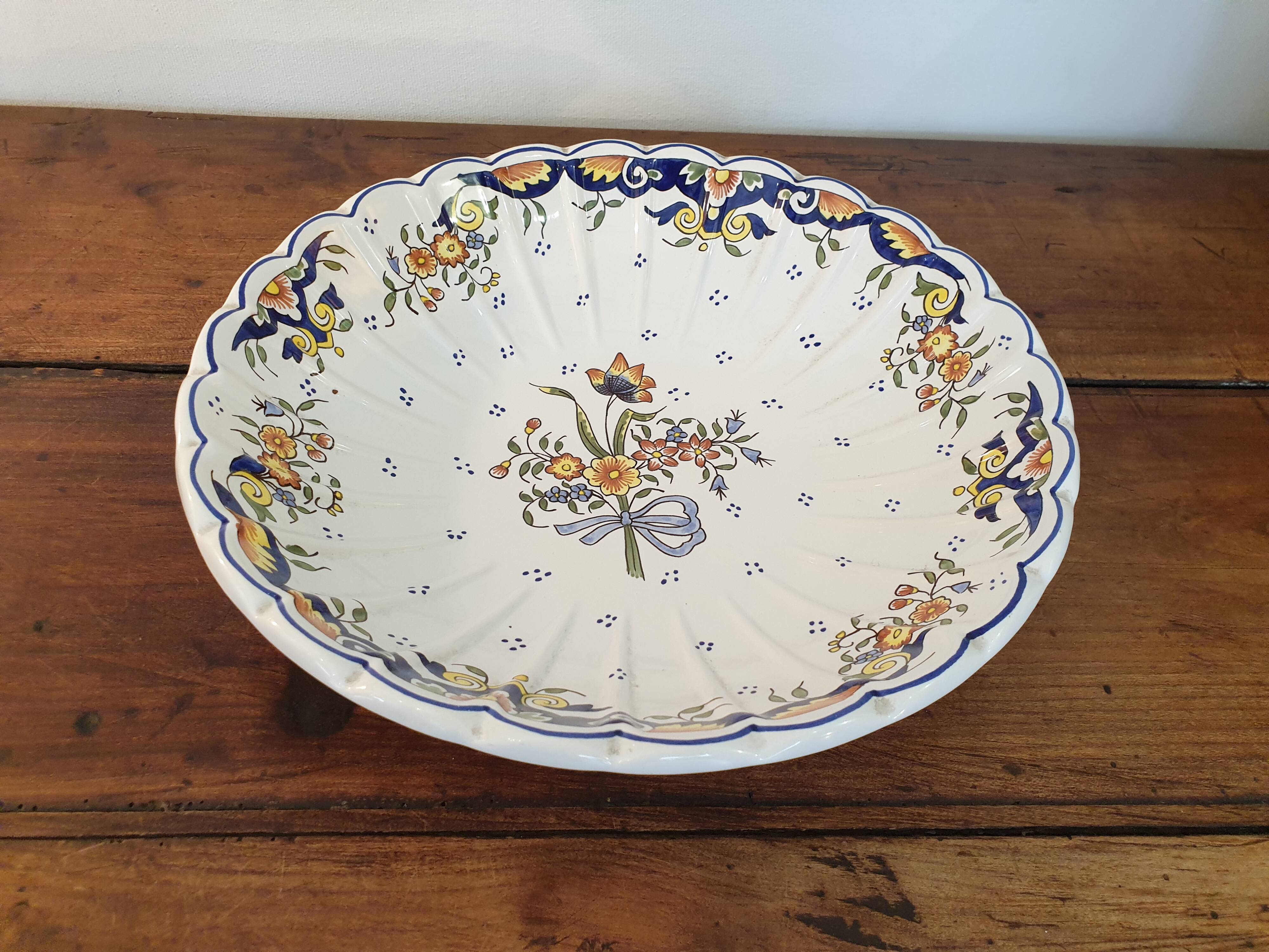 Flat Cut in Earthenware of Rouen XXth