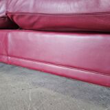 Canapé d'angle modulable Socrates en cuir bordeaux par Poltrona Frau, 1970