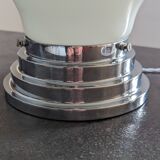 Ancien grand plafonnier skyscraper lampe à poser opaline Bahaus Art déco 1930 Ø 31 cm