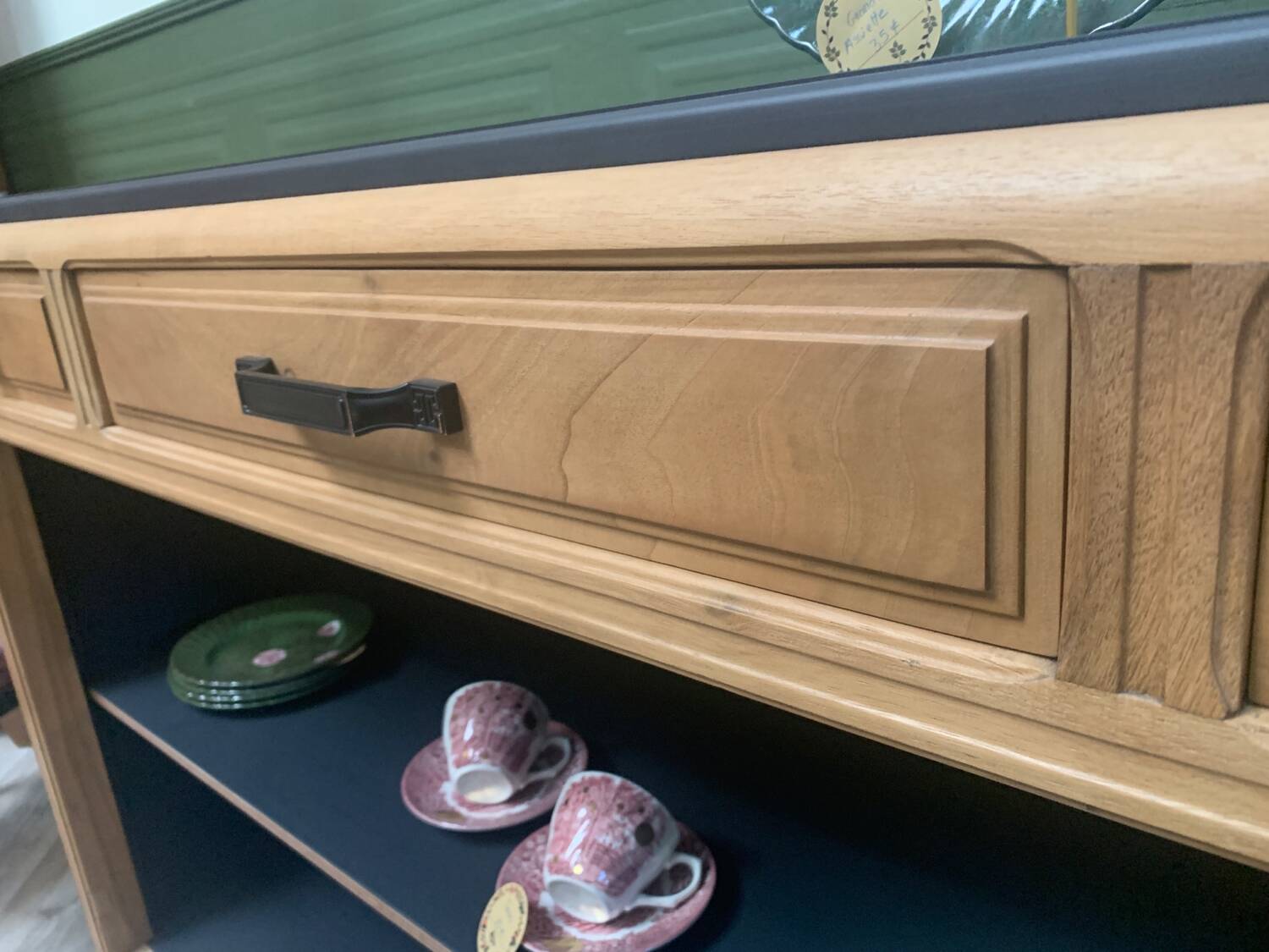 Walnut and black sideboard