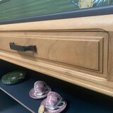 Walnut and black sideboard