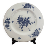 Old flat plate KG Luneville Blue Flowers