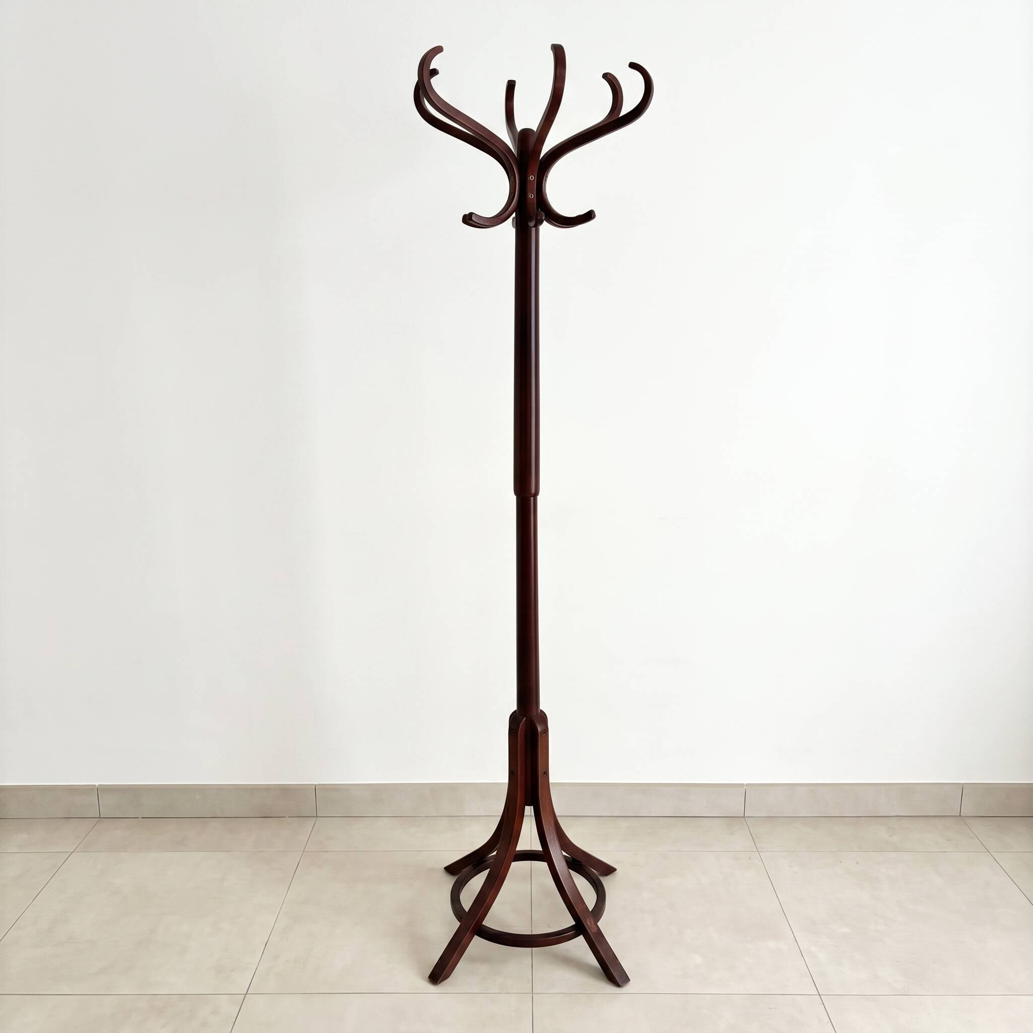 Vintage curved wood parrot coat rack Baumann — Original edition