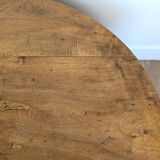 Round walnut coffee table