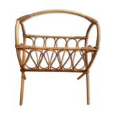 Porte revue rotin bambou vintage