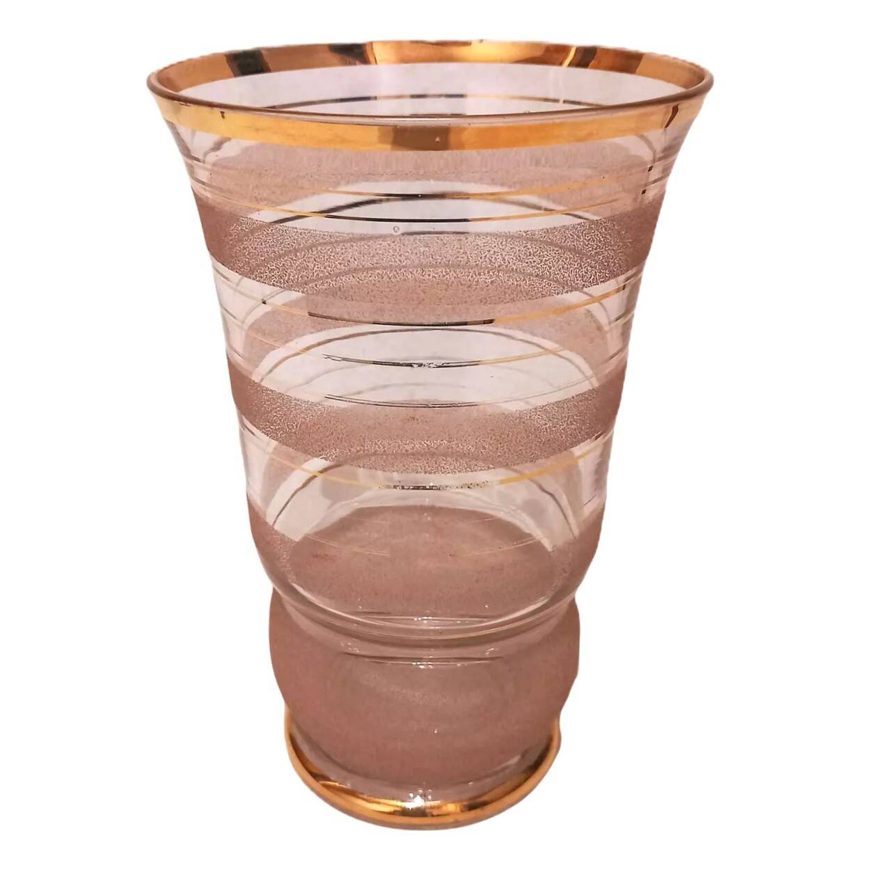 Pink granite glass vase - 1950s