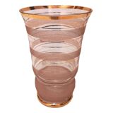 Pink granite glass vase - 1950s