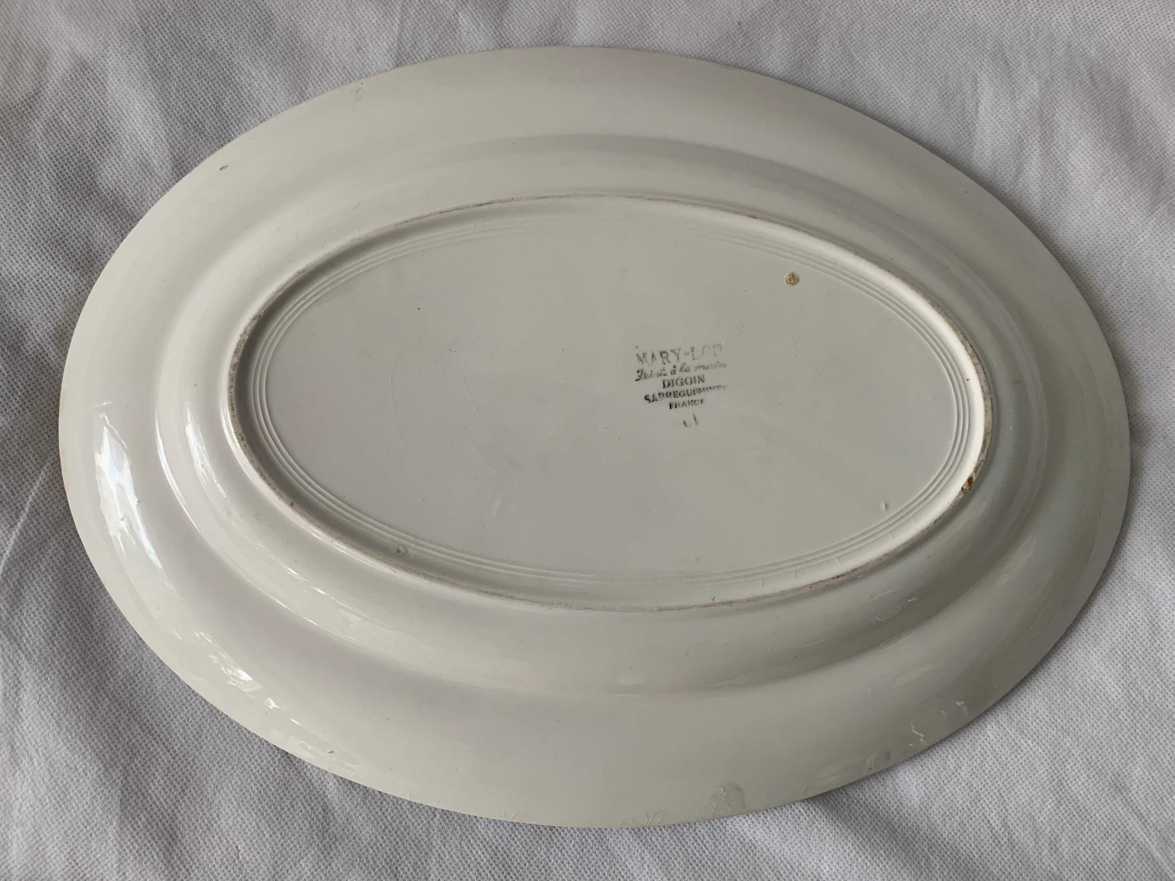 Set de 2 plats Mary Lou Digoin Sarreguemines 20 ème siècle