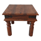 Table basse en bois massif – style colonial / néo-colonial