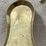 Brass fireplace accessory set with vintage stand