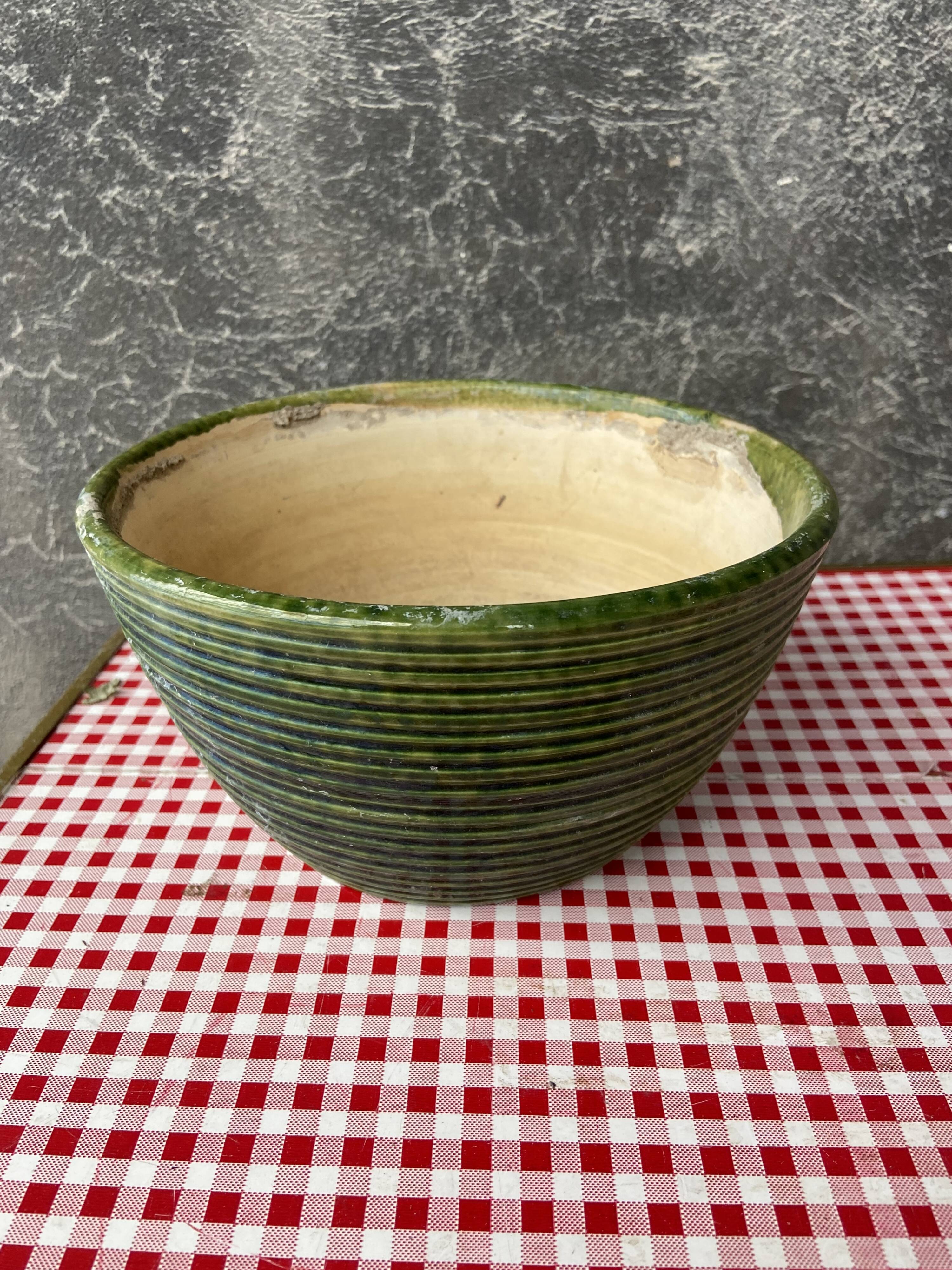 Old glazed pot cover