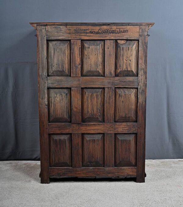 Petite Armoire à Épices en Teck et Palissandre, Pondichéry, Inde – Fin XIXe