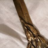 Former early XXeme bronze paper cut by E. Herzig