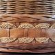 Large vintage wicker and rattan cache pot