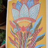 illustration fleurs jaune