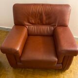 Pair of leather armchairs