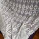 White cotton bed cover, Old crochet bed throw, white cotton bed cover