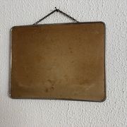 Vintage 1960s barber hairdresser cardboard chain mirror - 29 x 23 cm