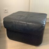 Pouf en cuir