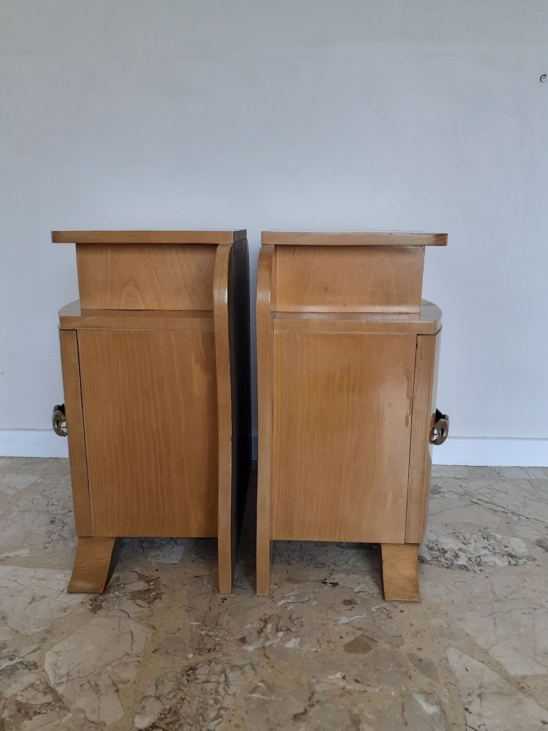 Pair of art deco bedside tables