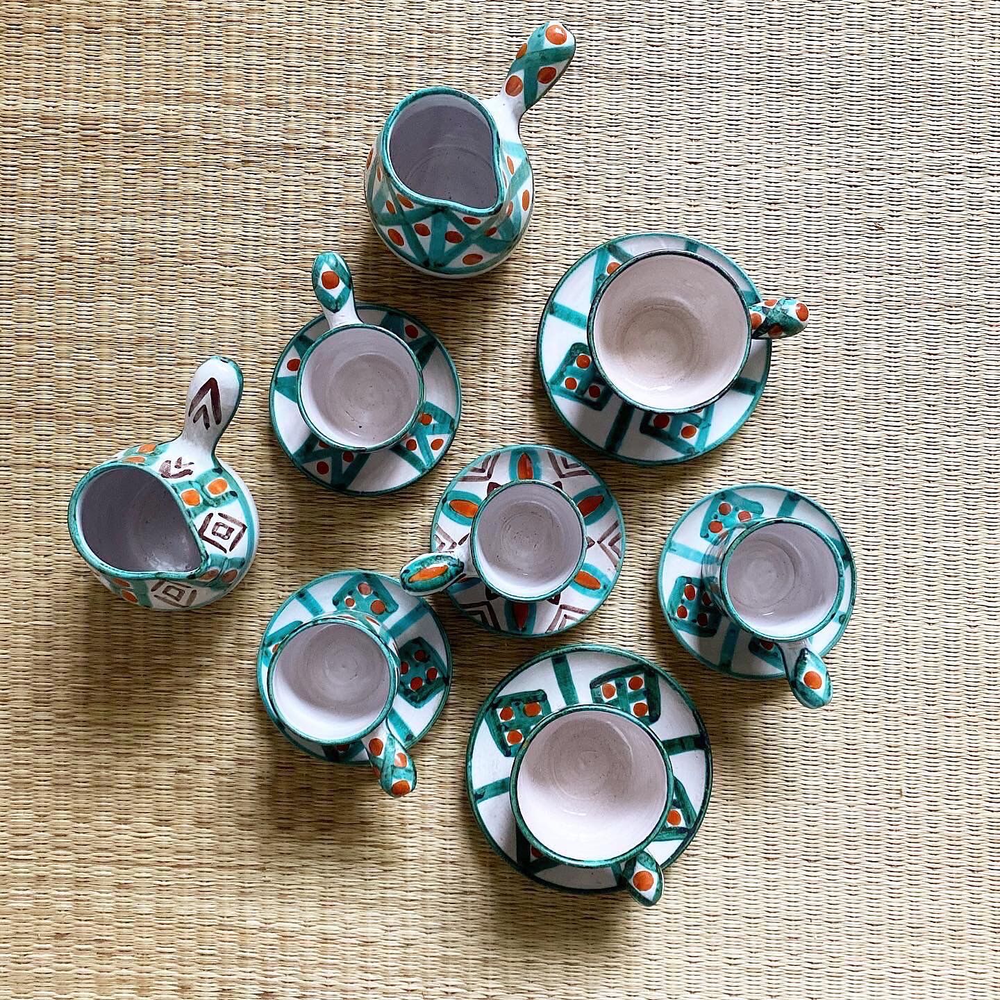 Coffee service Antoine Fazio Vallauris 14 pieces