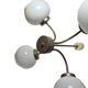 Postmodern brass and glass chandelier, Poland, 1970s