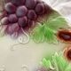 8 antique earthenware dessert plates with grapes